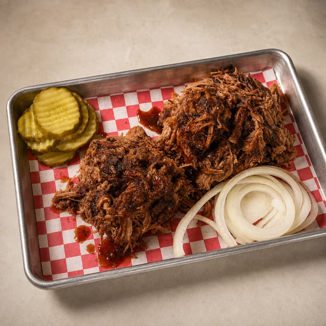 Pulled pork 1 Pound.