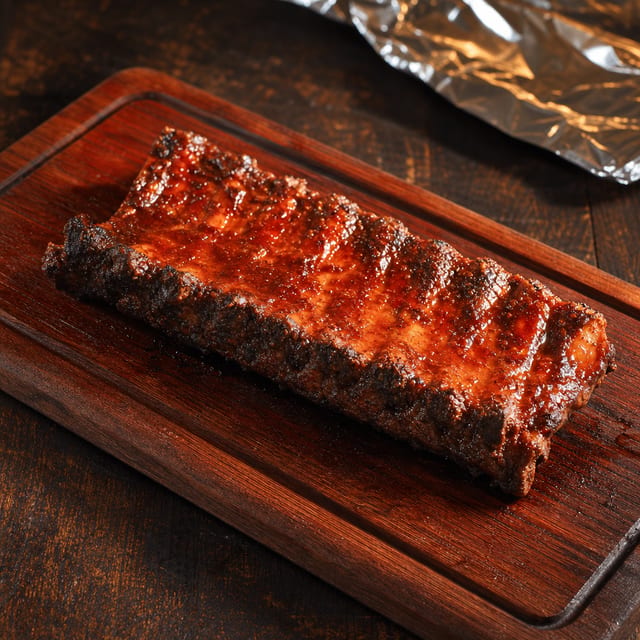 Full Rack Baby Back Ribs.